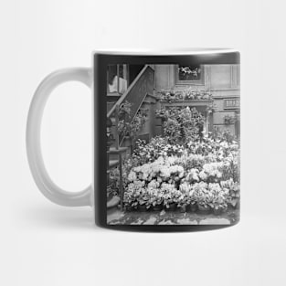 New York Flower Shop, 1895. Vintage Photo Mug